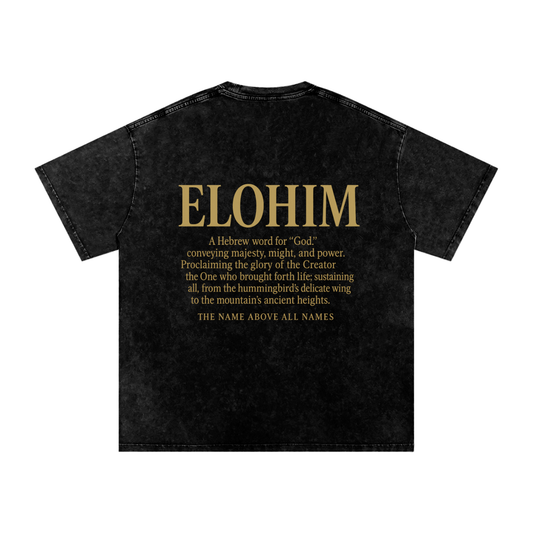 Snow Washed Oversized Cotton T-Shirt