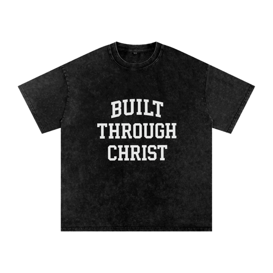 Snow Washed Oversized Cotton T-Shirt