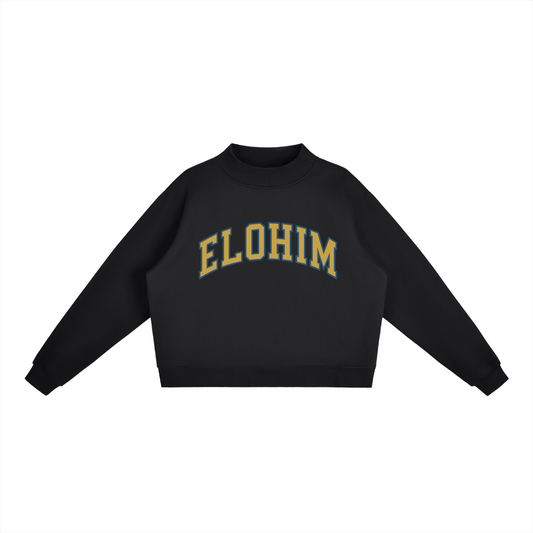 Essential Fleece Mock-Neck Crew Sweatshirt
